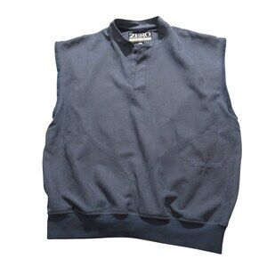 Zero Restriction Mens Golf Vest L Dark Gray Polyester Nylon Pocket Usa
